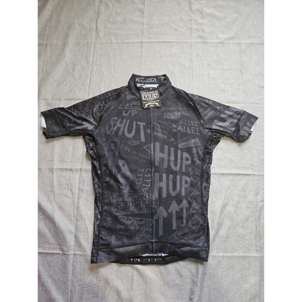 Cycology Cycling Jersey Men Med Full Zip Short Sleeve Allez Black Performance